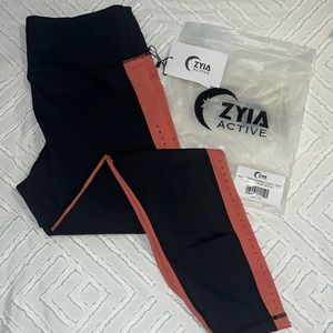 Brand New Zyia Black Coral Ventilation Light n Tight Hi-rise 7/8 24" RC